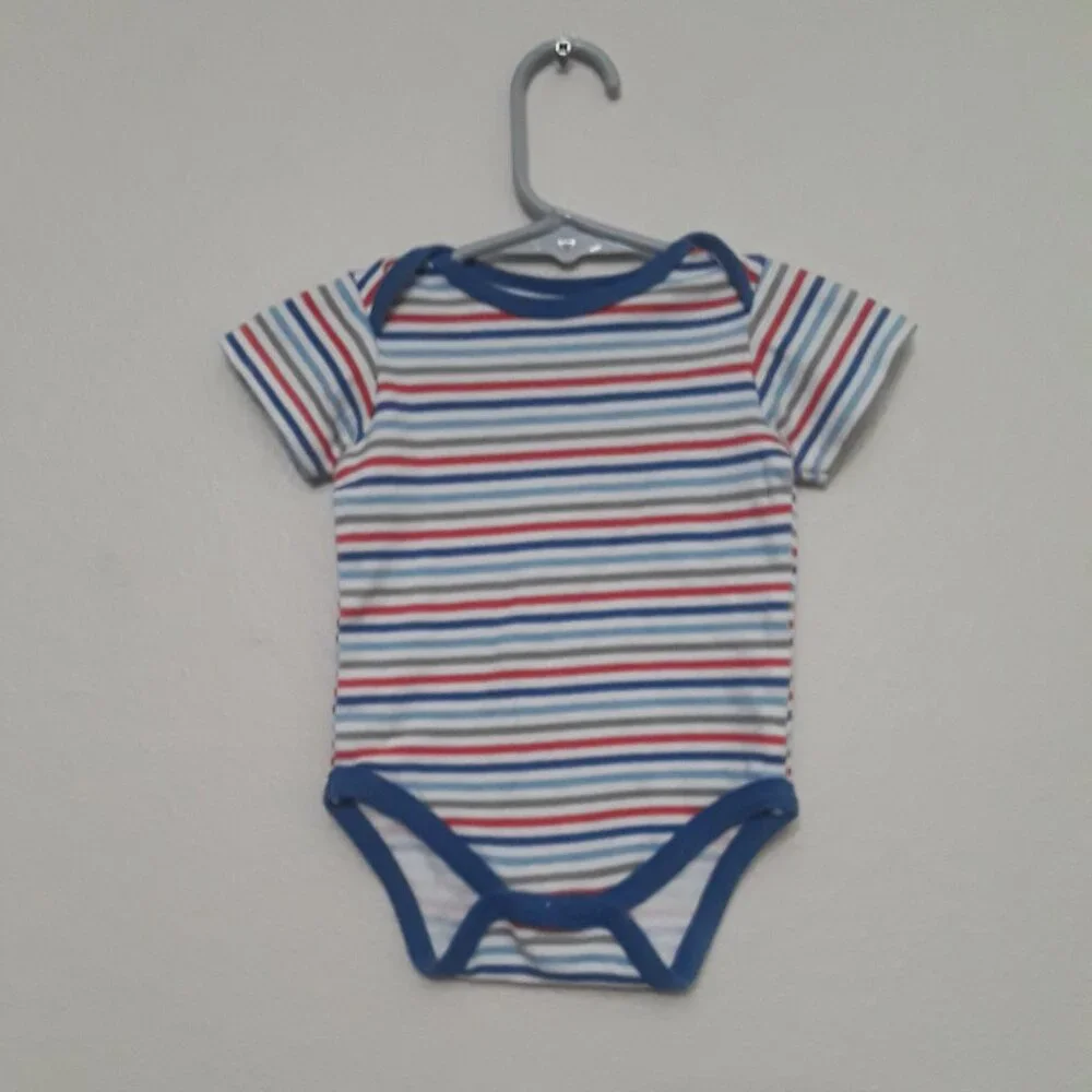 Baby Gear Striped Blue and Red Bodysuit